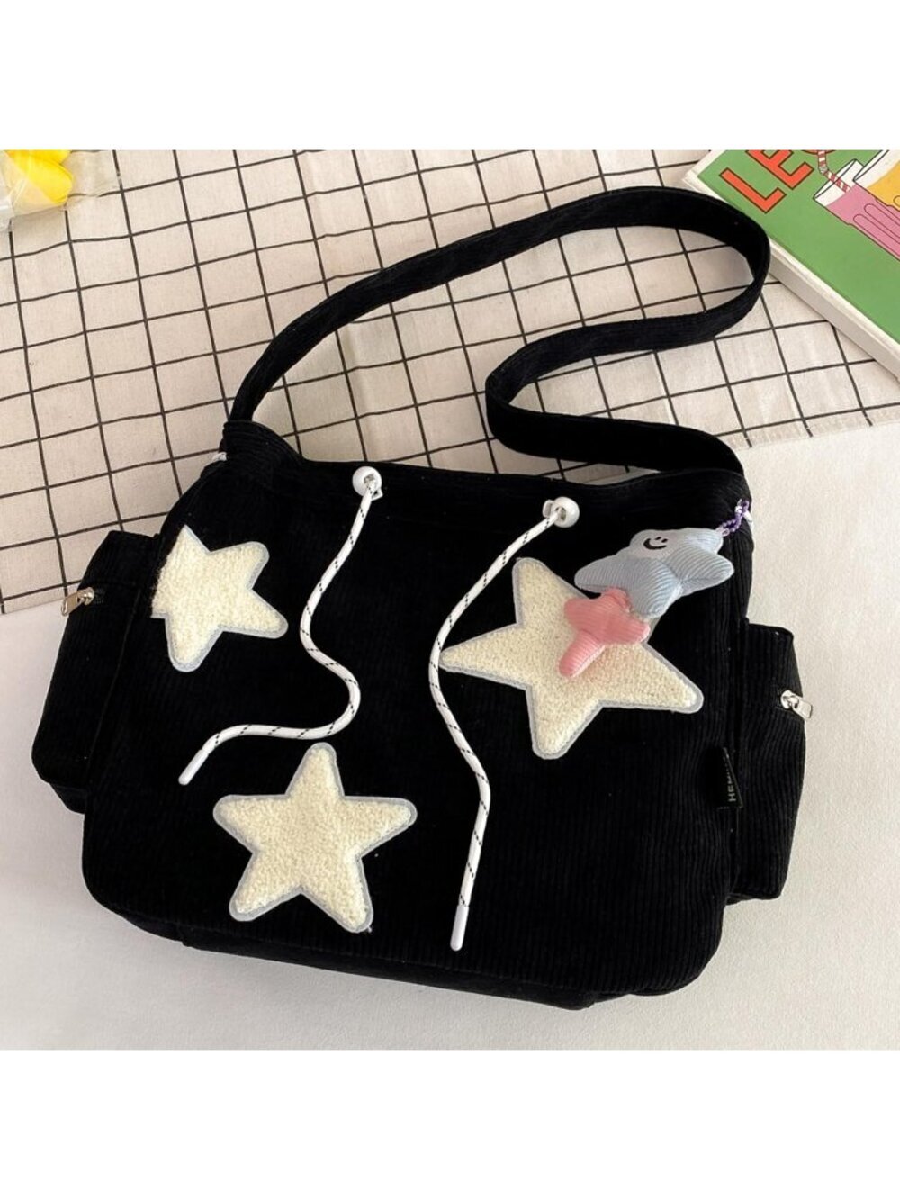 Women' Black Cute Travel comfortable Shopping Tote Crossbody Shoulder Bag - Picture 3 of 6